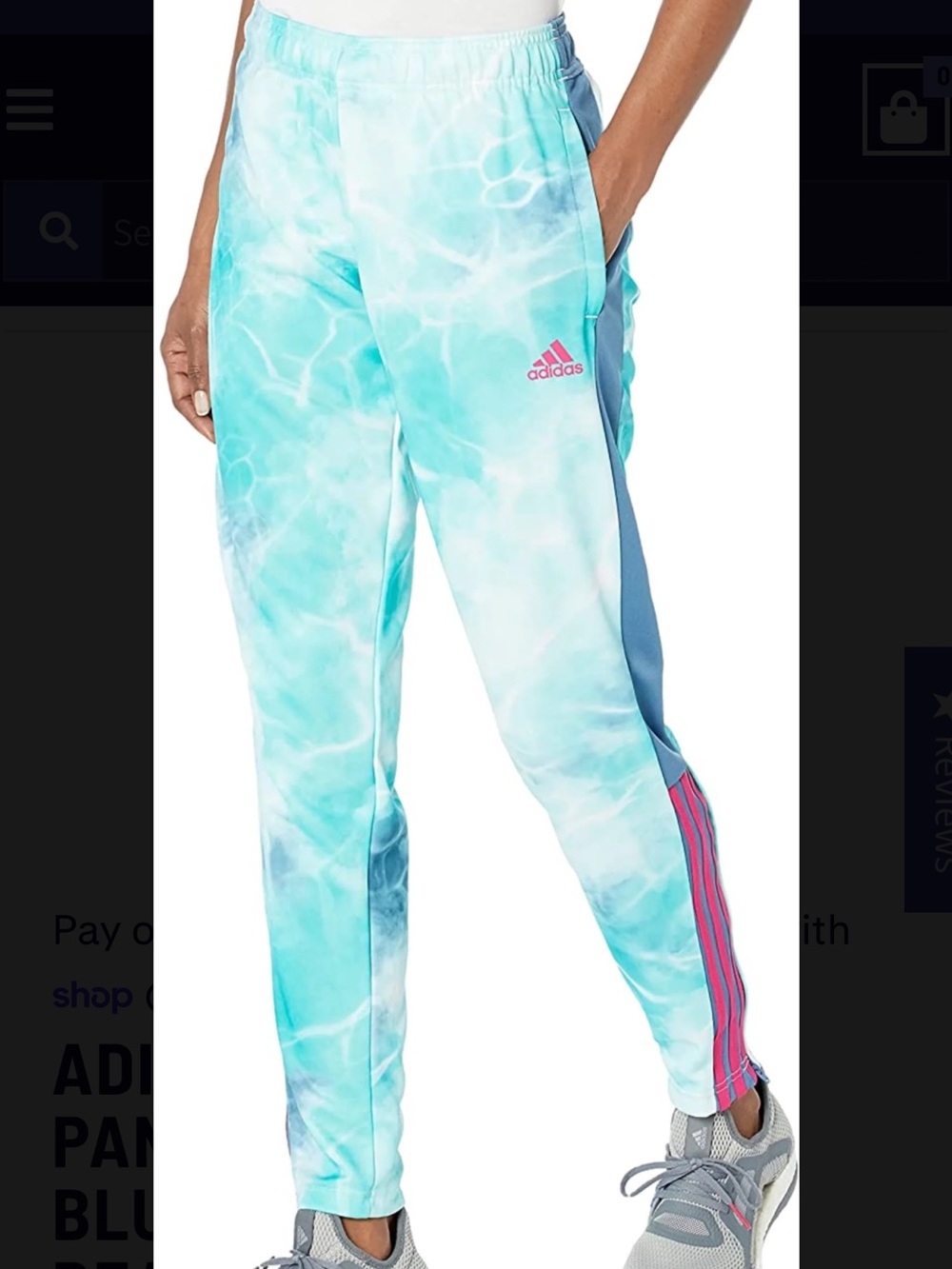 ADIDAS Water Tie Dye Colorful Striped Zip Ankle Track Pants